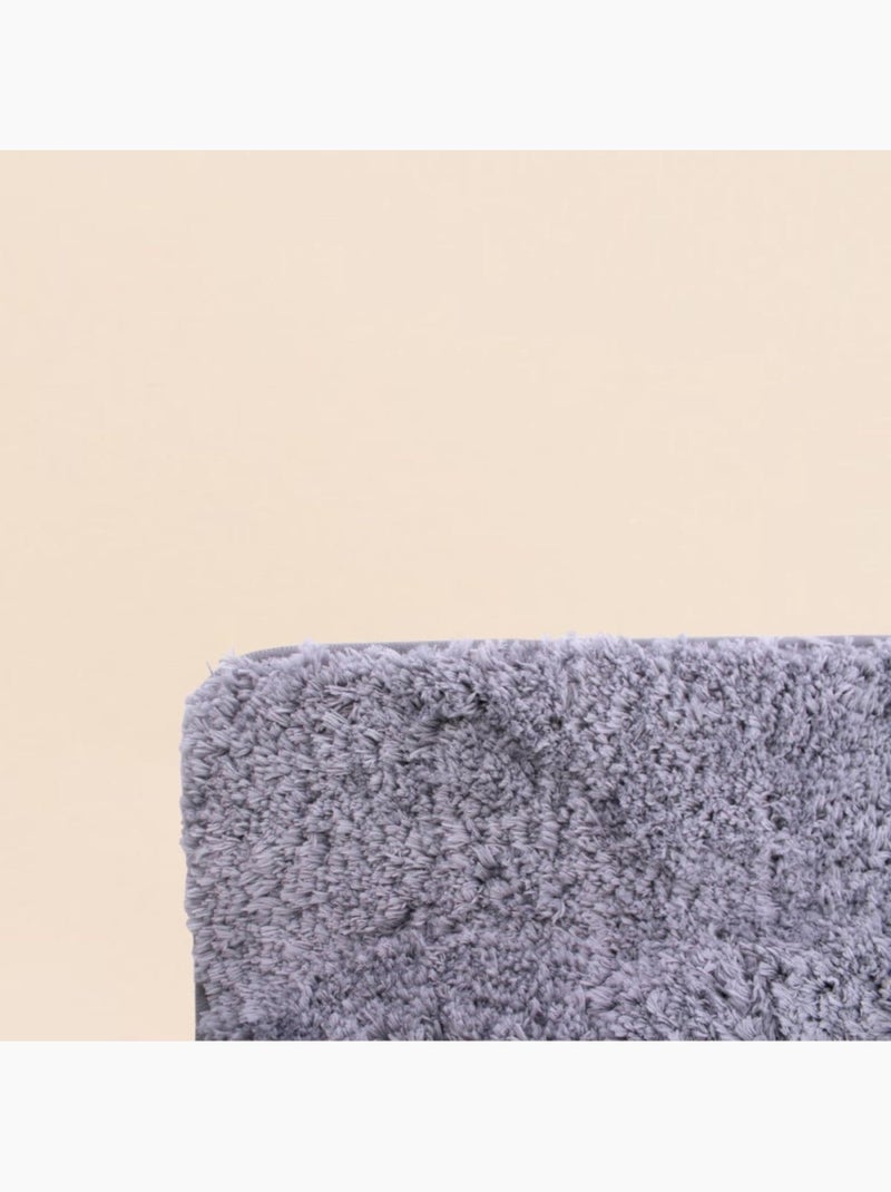 Tapis de bain en microfibre 50x80cm Gris clair - Kiabi