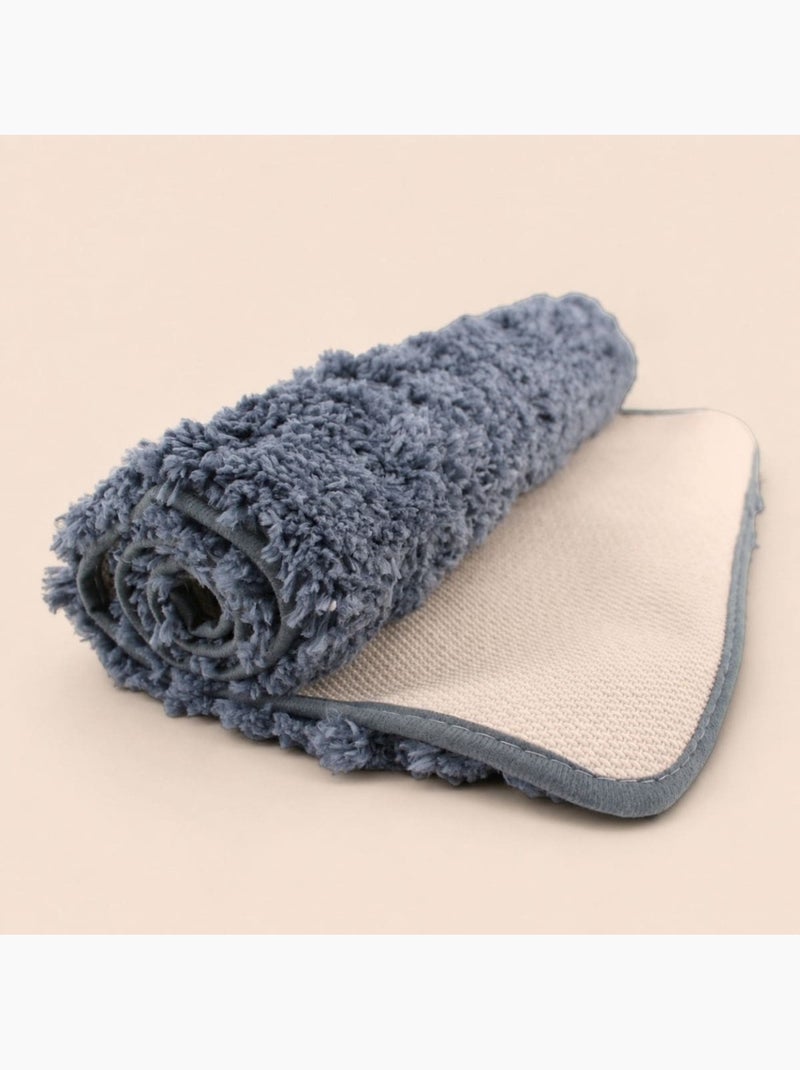 Tapis de bain en microfibre 50x80cm Gris foncé - Kiabi