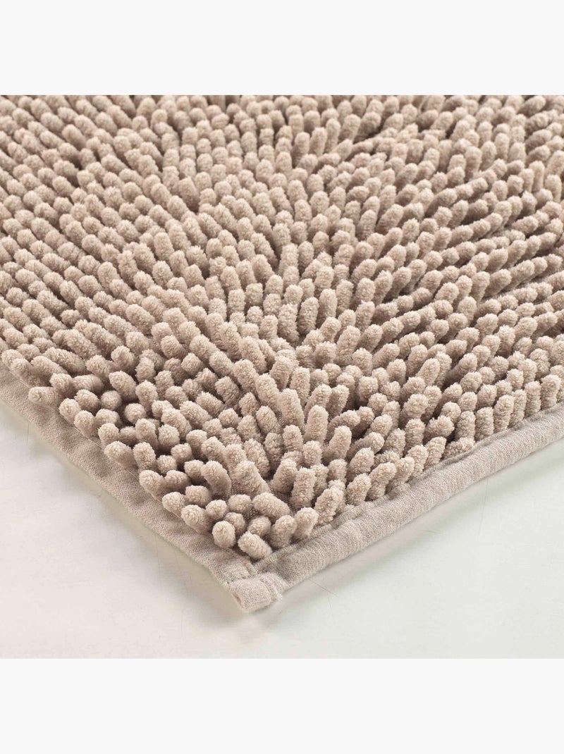 Tapis de bain en microfibre Swety Taupe - Kiabi