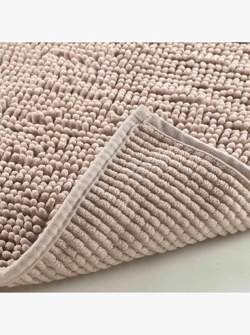 Tapis de bain en microfibre Swety Taupe - Kiabi