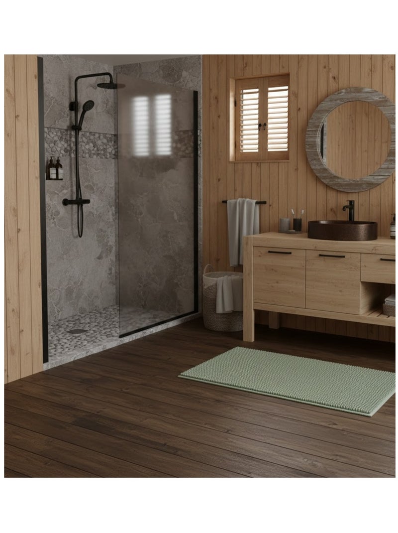 Tapis de bain en microfibre Swety Vert - Kiabi