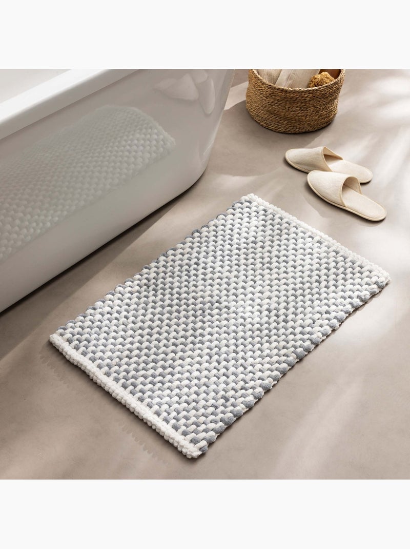 Tapis de bain en polycoton chenille ultra-absorbant Beige - Kiabi