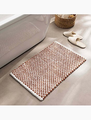 Tapis de bain en polycoton chenille ultra-absorbant