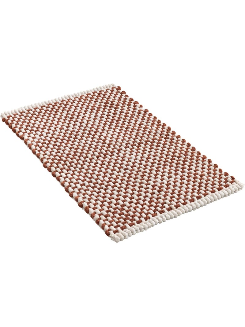 Tapis de bain en polycoton chenille ultra-absorbant Orange - Kiabi