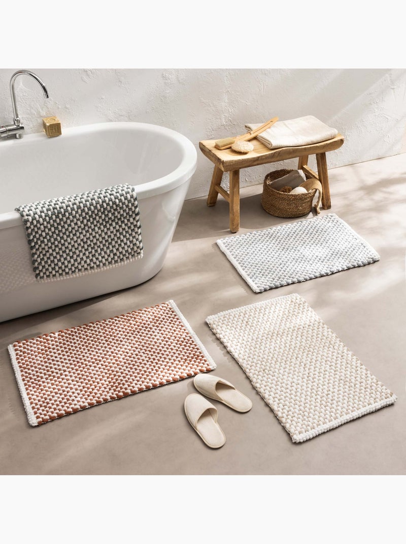 Tapis de bain en polycoton chenille ultra-absorbant Orange - Kiabi