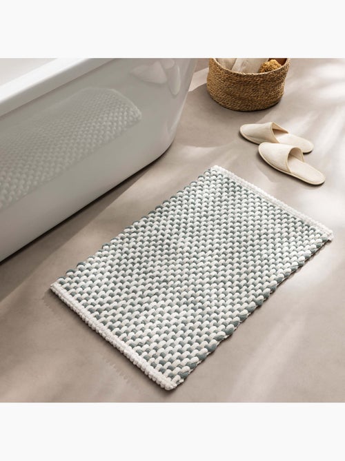 Tapis de bain en polycoton chenille ultra-absorbant - Kiabi