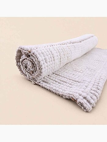 Tapis de bain en tissu ivoire 50x80cm