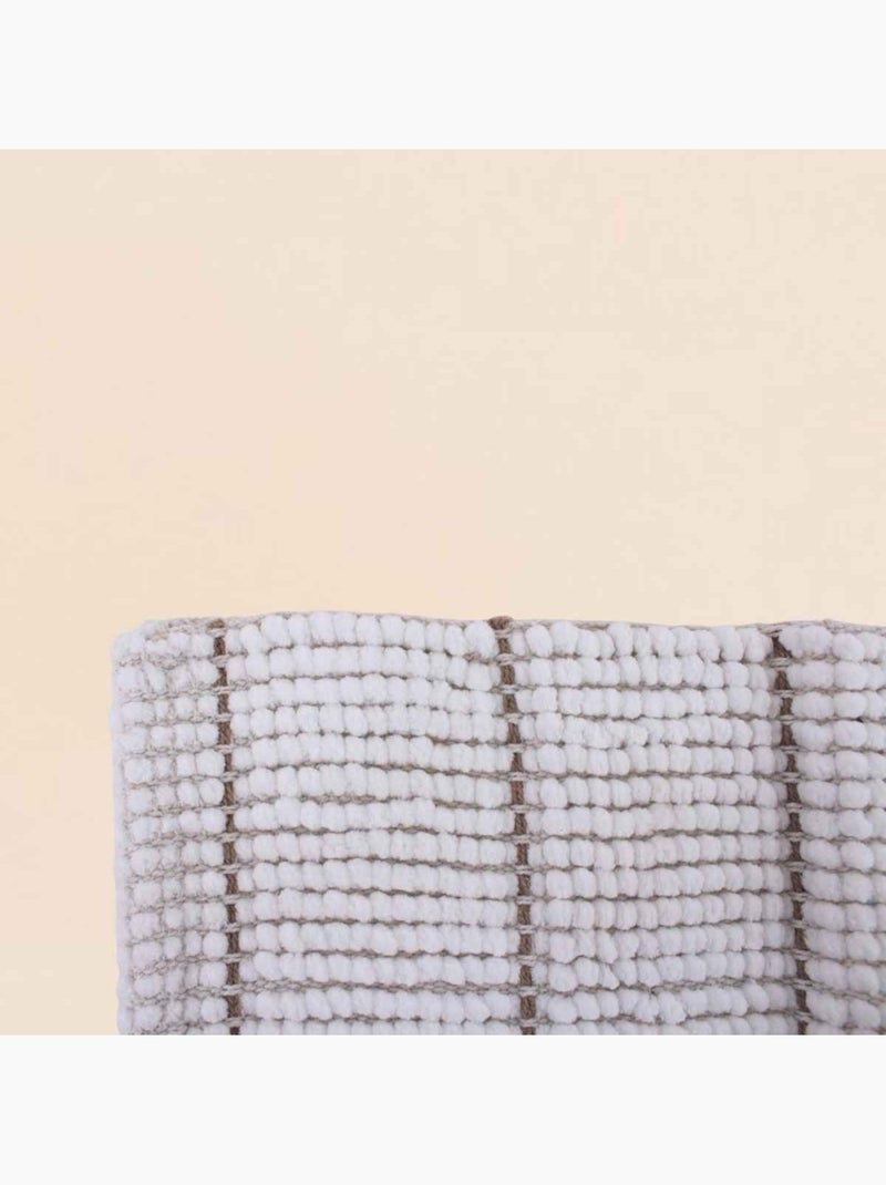 Tapis de bain en tissu ivoire 50x80cm Blanc - Kiabi