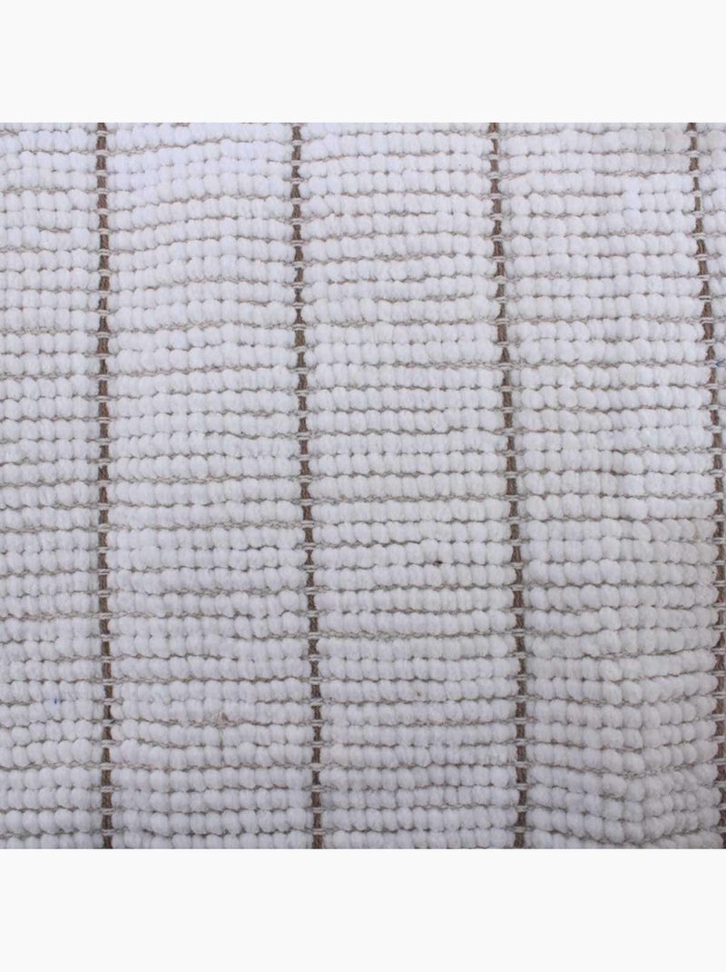Tapis de bain en tissu ivoire 50x80cm Blanc - Kiabi