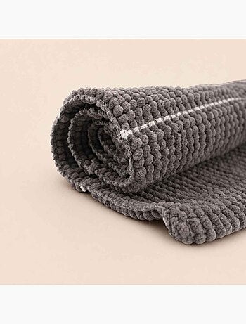 Tapis de bain en tissu taupe 50x80cm