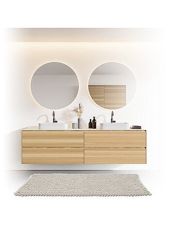 Tapis de bain epais tresse