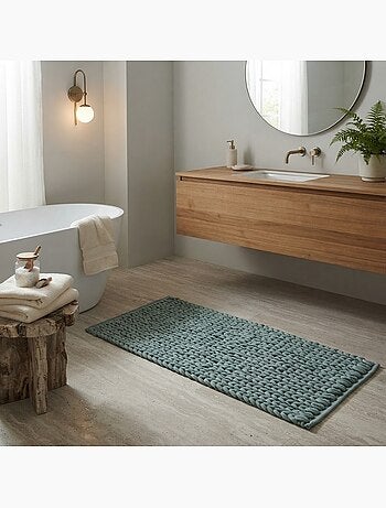 Tapis de bain épais tressé