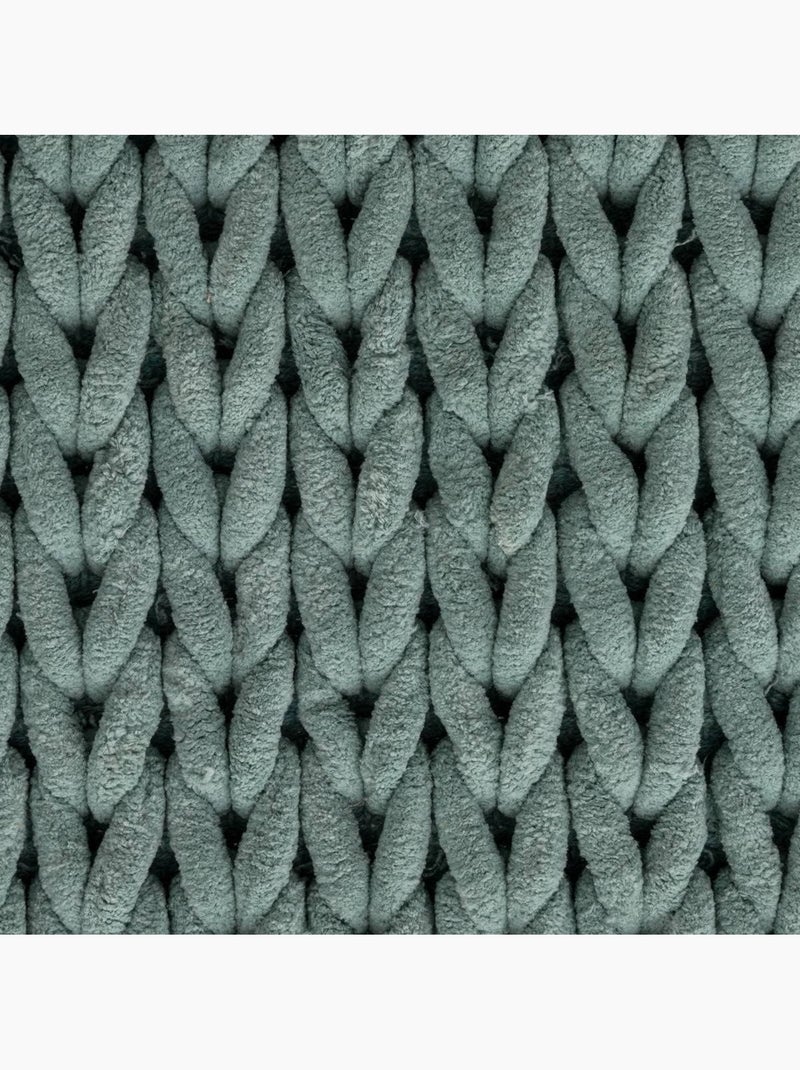 Tapis de bain épais tressé Bleu - Kiabi