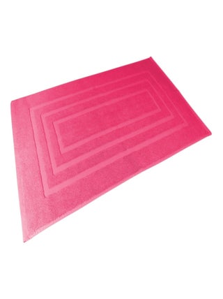 Tapis de bain eponge 50 x 85 cm Uni fushia