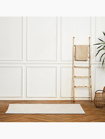 Tapis de bain Guy Levasseur coton motifs arcs gaufrés 60 x 120 cm
