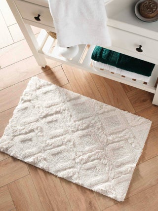Tapis de Bain Ikatis Uni avec Reliefs