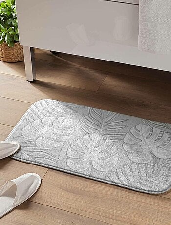 Tapis de bain imprimé feuilles