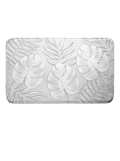 Tapis de bain imprimé feuilles - Kiabi