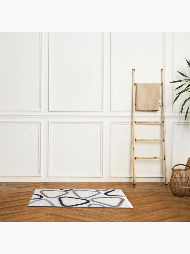 Tapis de bain Ivoire Aster en coton 50 x 80 cm – antidérapant Guy Levasseur Ecru - Kiabi