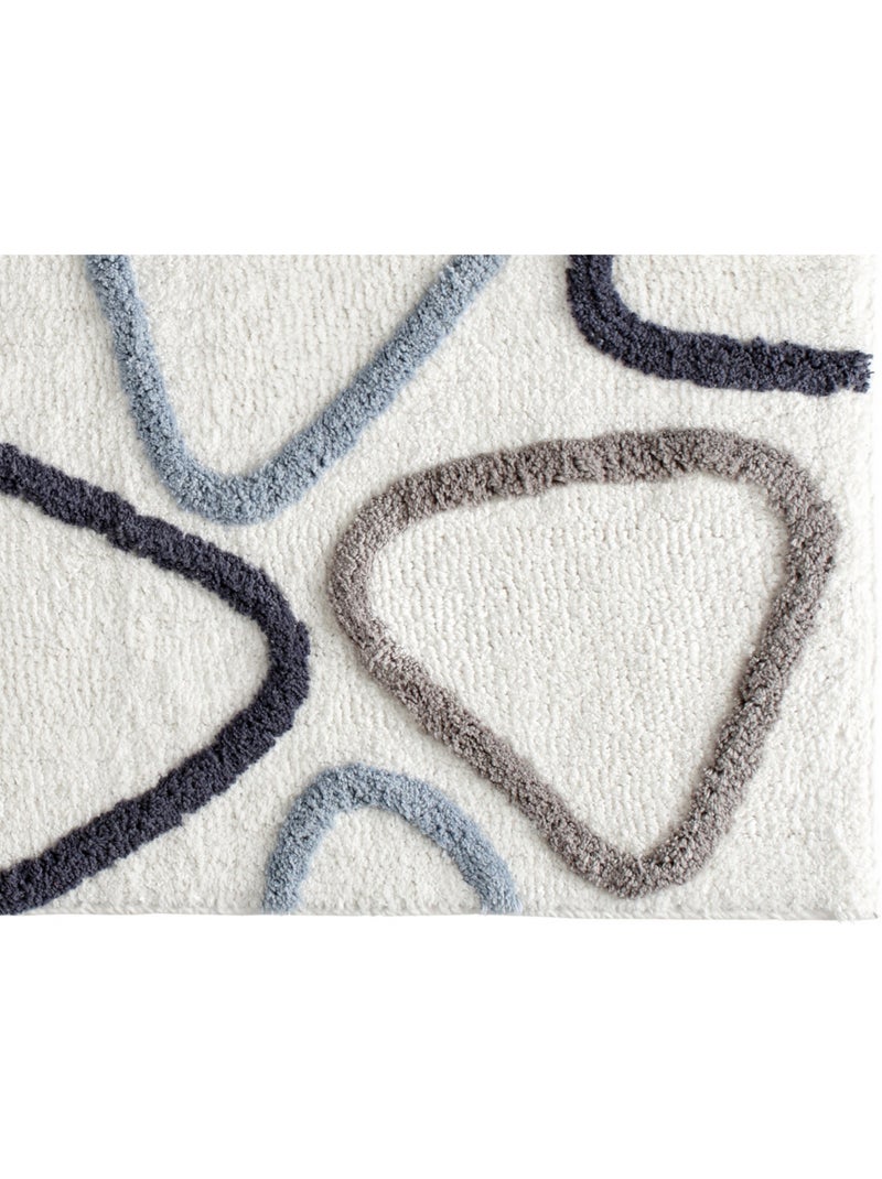 Tapis de bain Ivoire Aster en coton 50 x 80 cm – antidérapant Guy Levasseur Ecru - Kiabi
