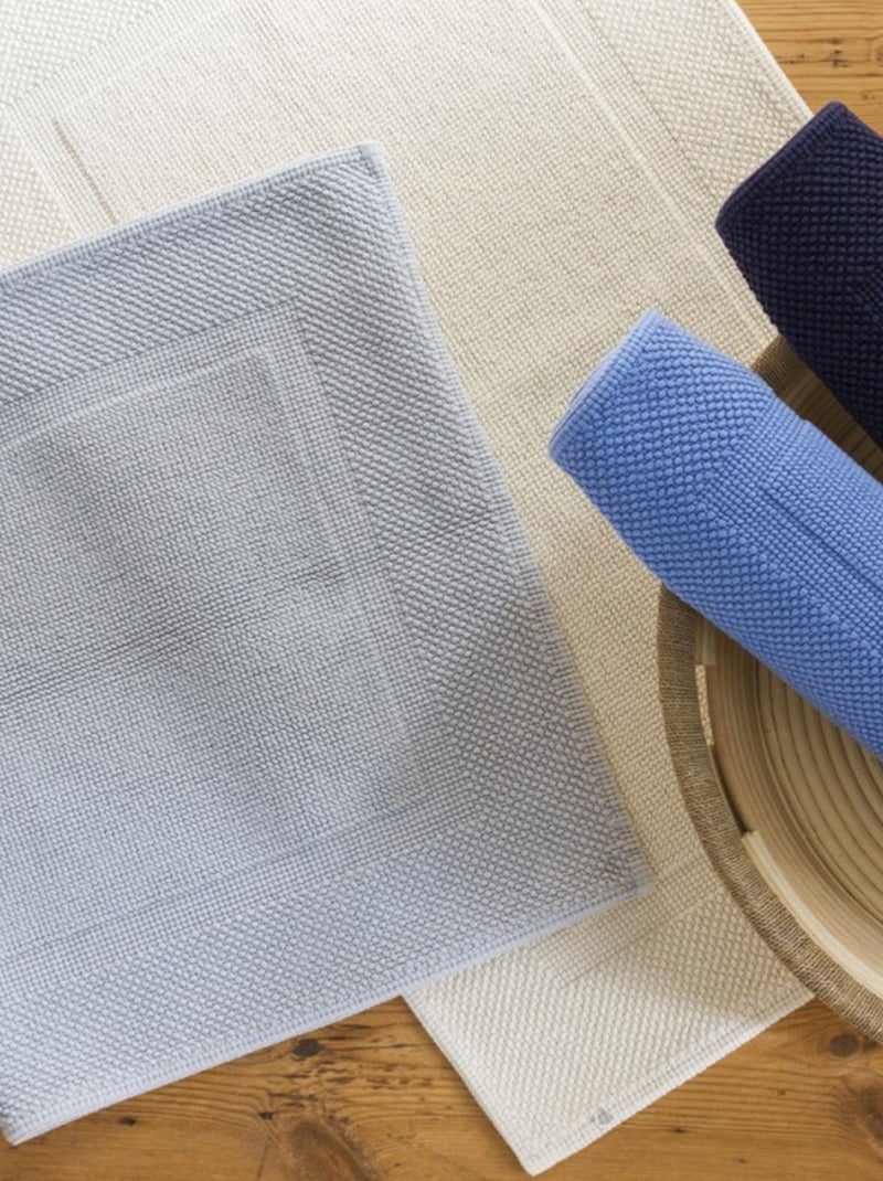 Tapis de bain LOFTY 1500 g/m2 Bleu lavande - Kiabi