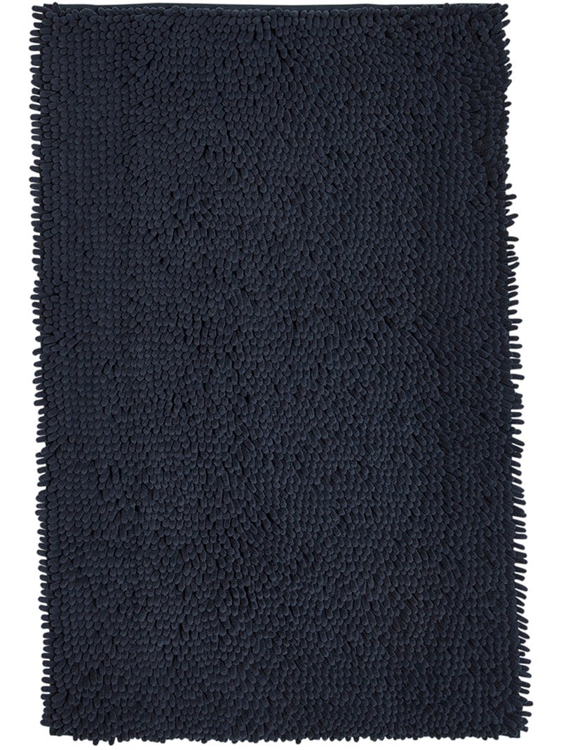 Tapis de bain mèche uni ESSENTIAL Bleu marine - Kiabi