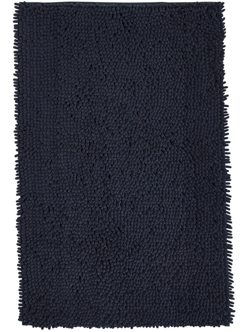 Tapis de bain mèche uni ESSENTIAL Bleu marine - Kiabi