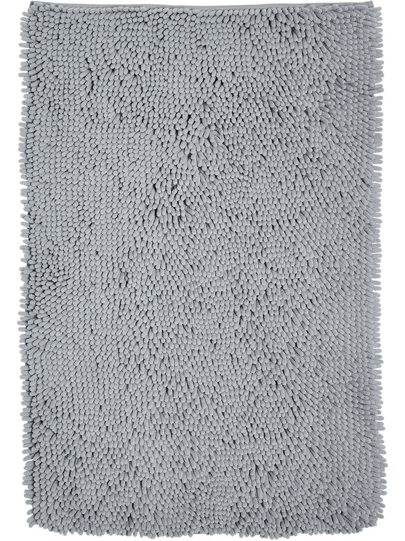 Tapis de bain mèche uni ESSENTIAL Gris - Kiabi
