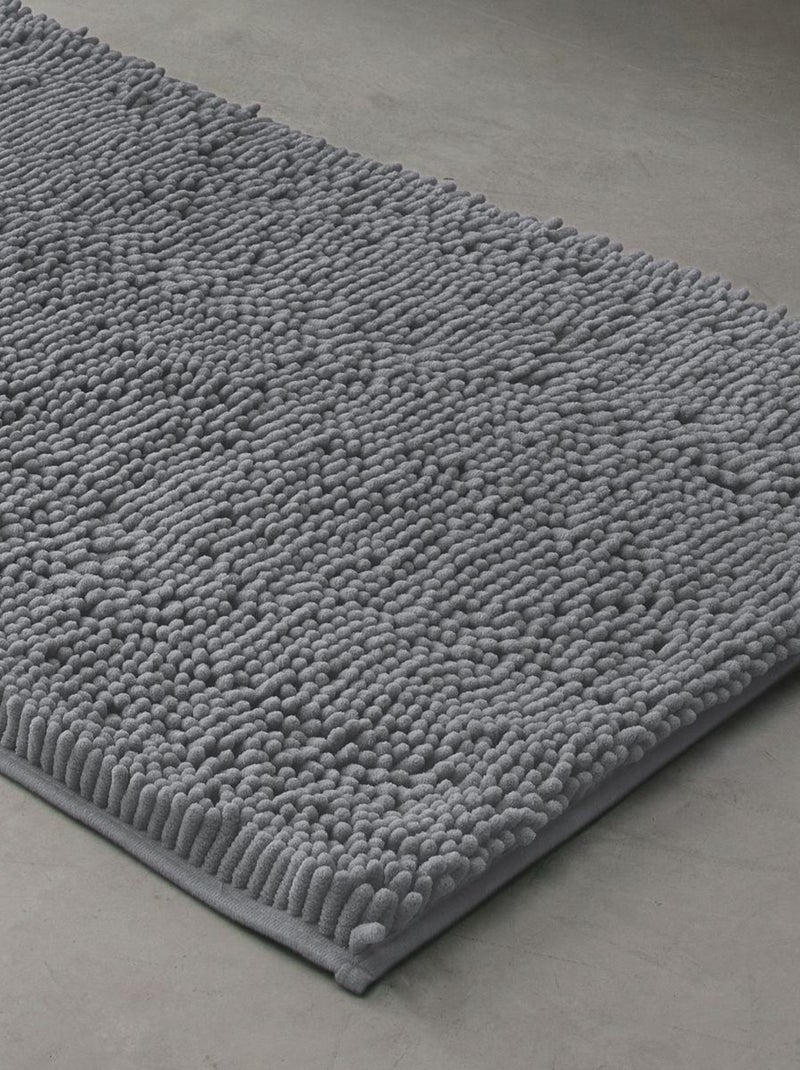 Tapis de bain mèche uni ESSENTIAL Gris - Kiabi