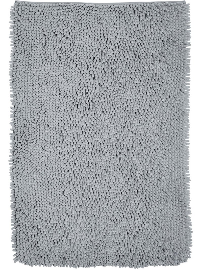 Tapis de bain mèche uni ESSENTIAL Gris - Kiabi