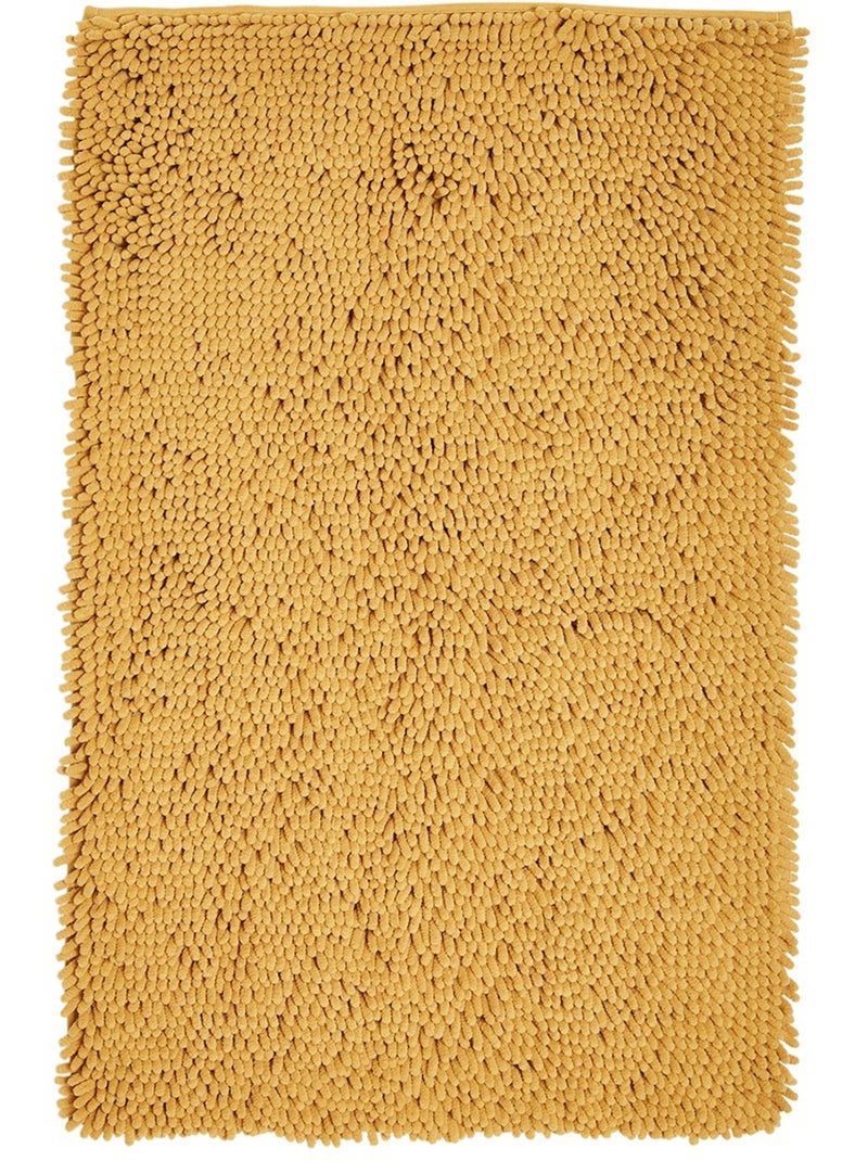 Tapis de bain mèche uni ESSENTIAL Jaune - Kiabi