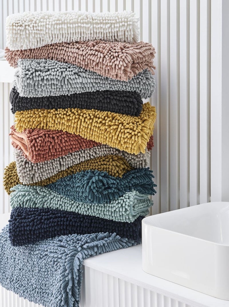 Tapis de bain mèche uni ESSENTIAL Rose - Kiabi