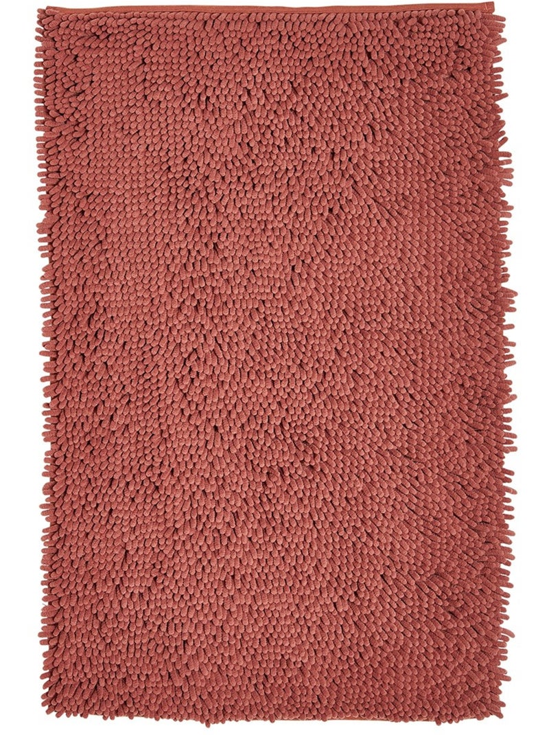 Tapis de bain mèche uni ESSENTIAL Rouge - Kiabi