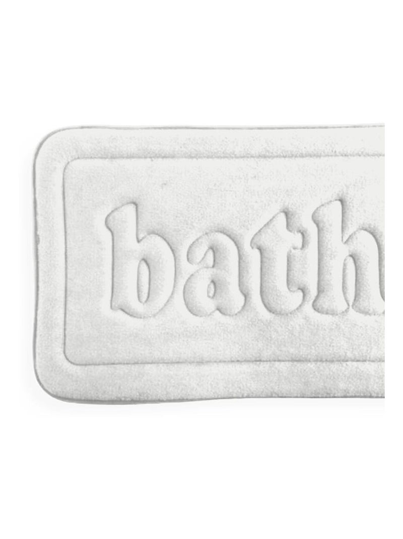 Tapis de bain mémoire de forme BATHROOM Blanc - Kiabi