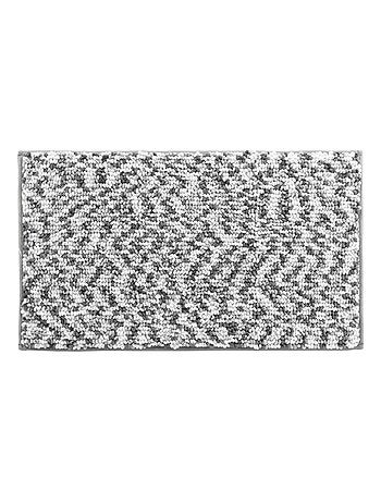 Tapis de bain microfibre 45 x 75 cm Frizza anthracite/blanc