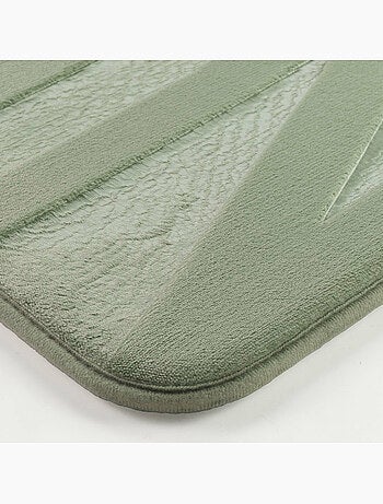 Tapis de bain – Microfibre en relief motif “BAIN” – Antidérapant