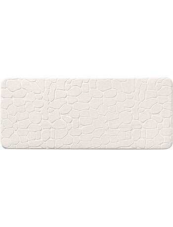 Tapis de bain microfibre unie relief