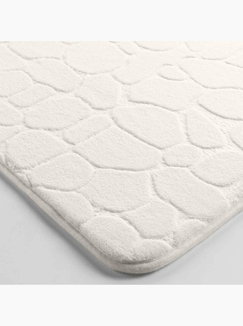 Tapis de bain microfibre unie relief - Kiabi