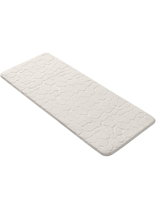 Tapis de bain microfibre unie relief - Kiabi