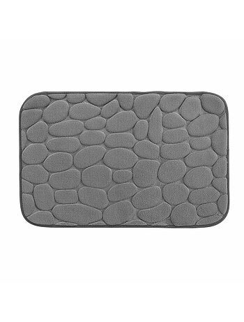 Tapis de bain microfibre unie relief