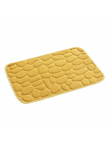 Tapis de bain microfibre unie relief