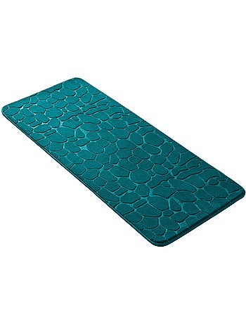 Tapis de bain microfibre unie relief