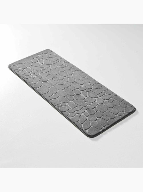 Tapis de bain microfibre unie relief - Kiabi