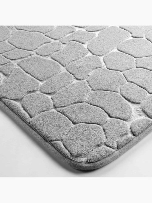 Tapis de bain microfibre unie relief - Kiabi