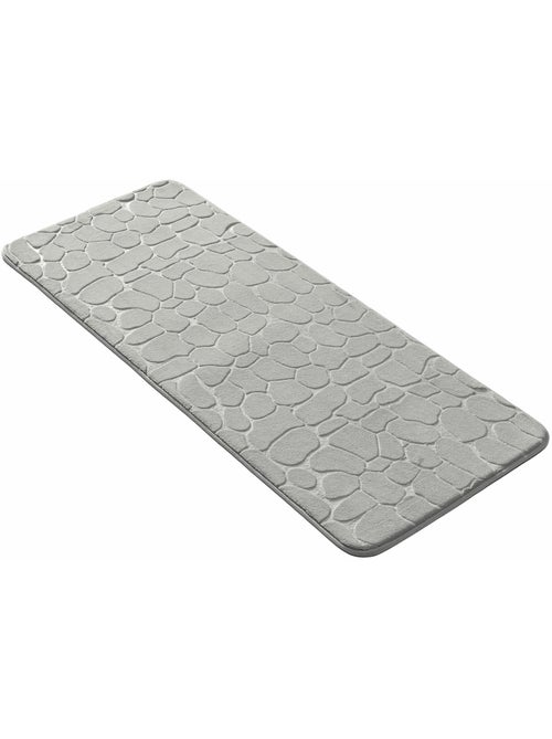 Tapis de bain microfibre unie relief - Kiabi