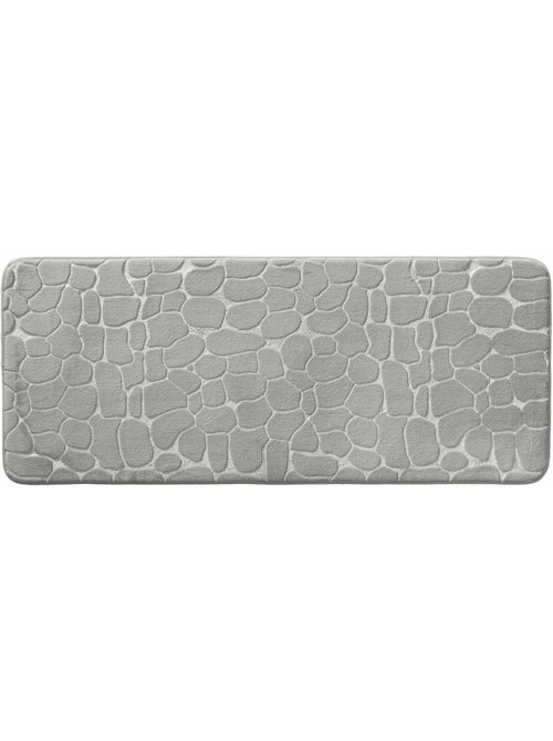 Tapis de bain microfibre unie relief - Kiabi