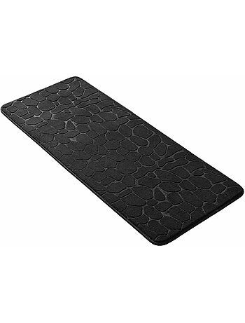 Tapis de bain microfibre unie relief