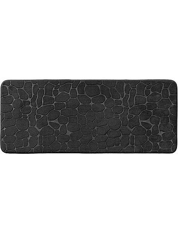 Tapis de bain microfibre unie relief