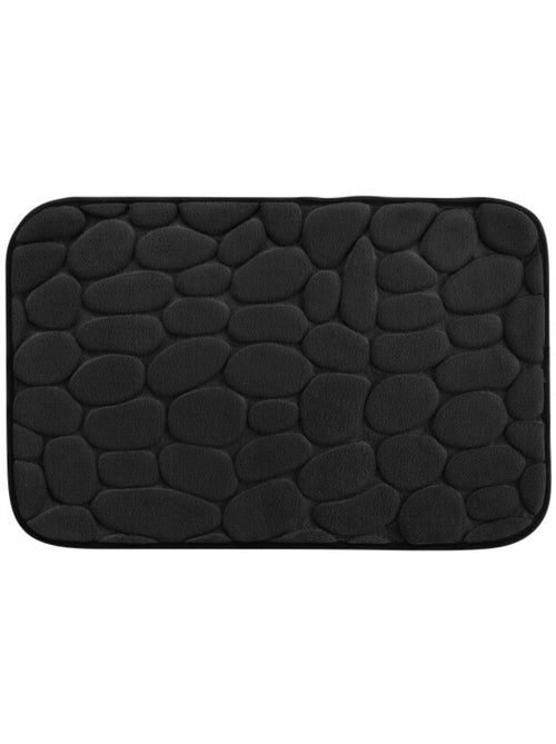 Tapis de bain microfibre unie relief - Kiabi