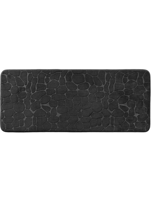 Tapis de bain microfibre unie relief - Kiabi
